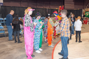 Beja Clowns interacting with the crowd at the circus
